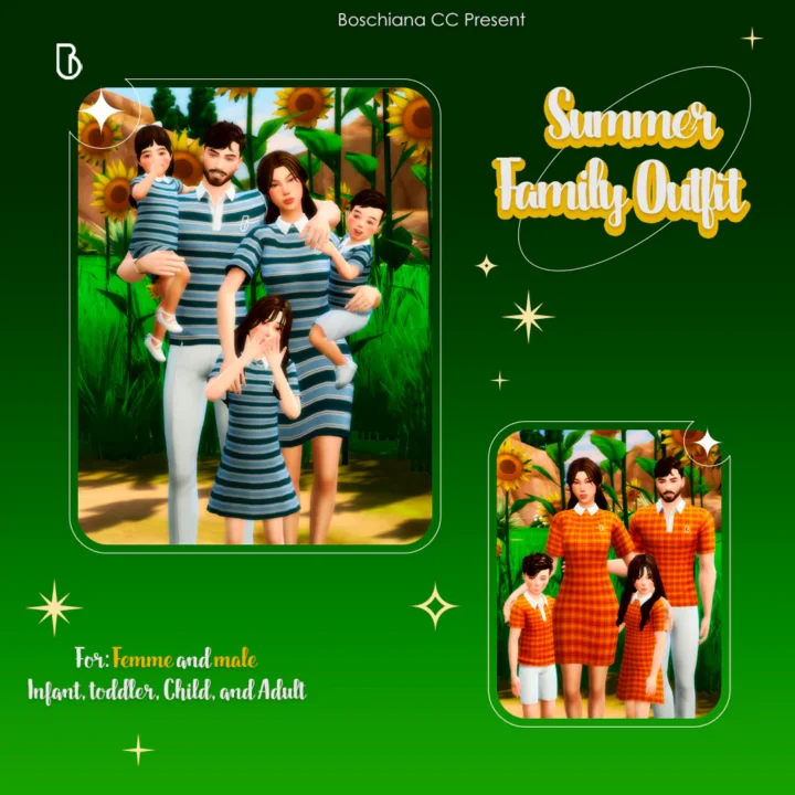 Adult Woman Dress - Summer Family Outfit - Version 2