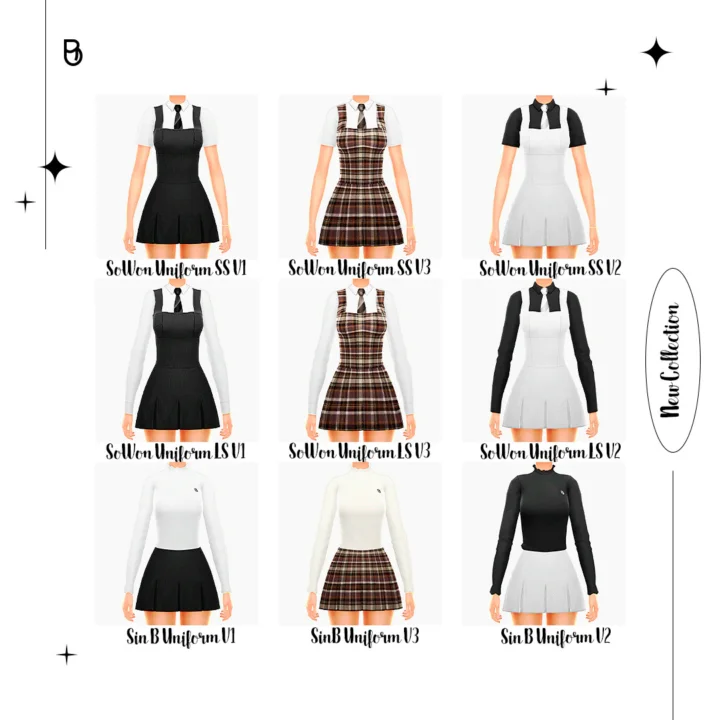 Woman Korean Uniform - Sin B - Version 4