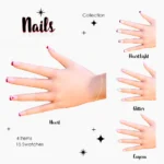 Woman Nails - Heart light