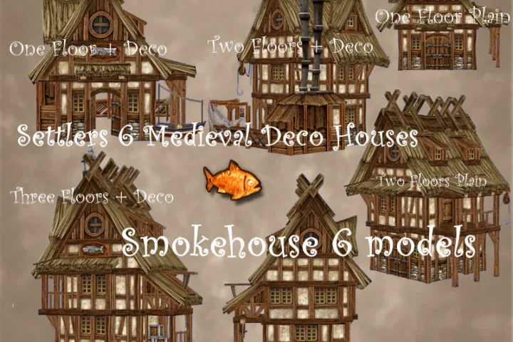 Medieval Hood Deco Houses - Smokehouse Set
