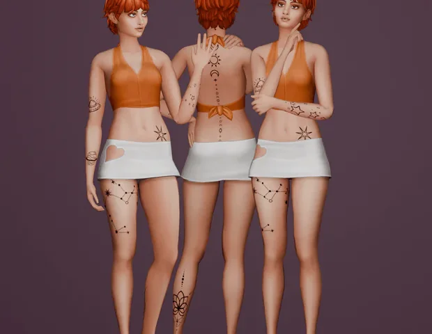 Astro Girl Tattoo Set