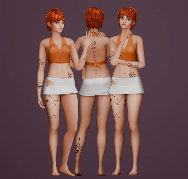 Astro Girl Tattoo Set