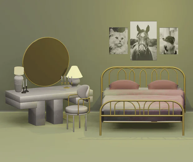 Chic Slumber Bedroom & Mirror Set