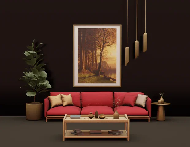 Crimson Gold Living Set