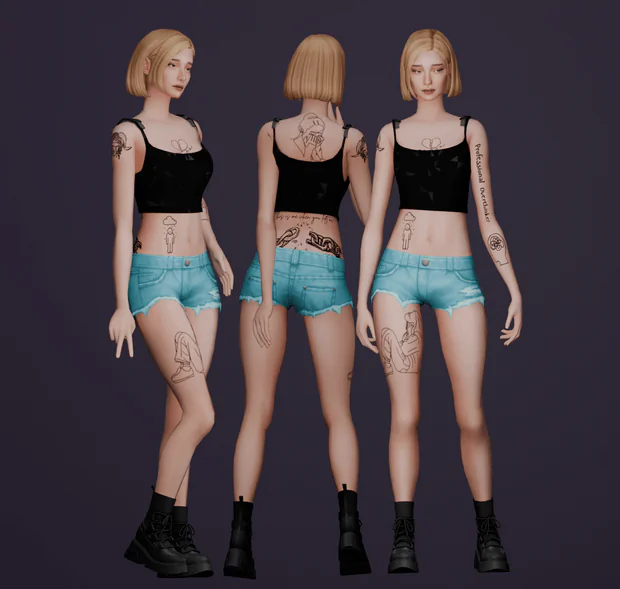Emo Era Tattoo Set