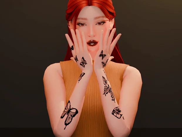 Flutter & Bloom Tattoo Set
