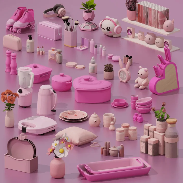 Pink Power Clutter Set