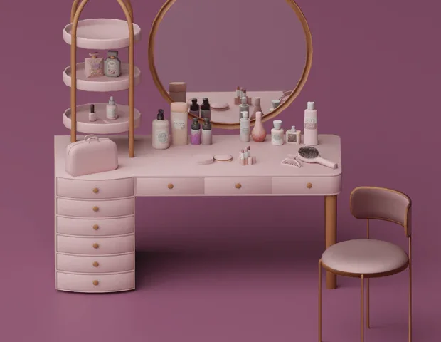 Pink Rush Vanity Set