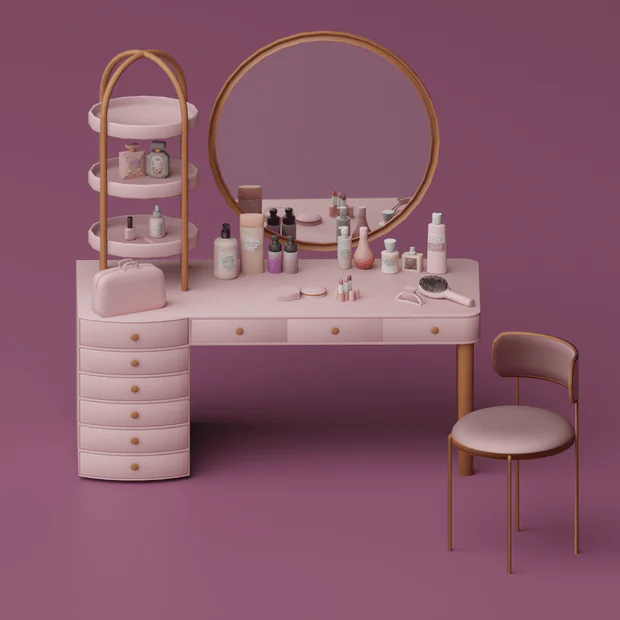 Pink Rush Vanity Set