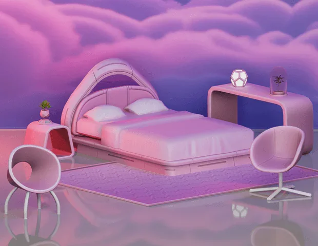 Cyber Pink Bedroom Set