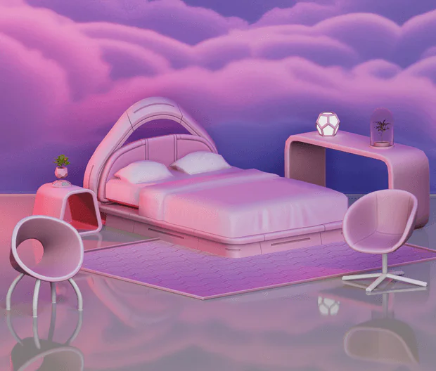 Cyber Pink Bedroom Set