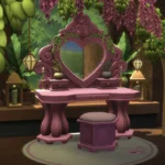 Pink Wooden Vanity