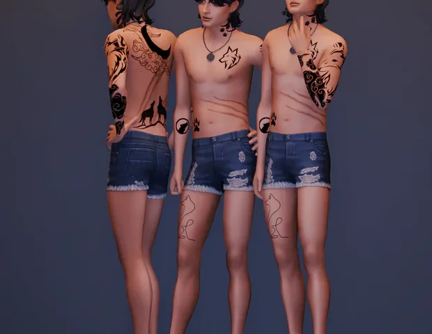 Wolf Gang Tattoo Set