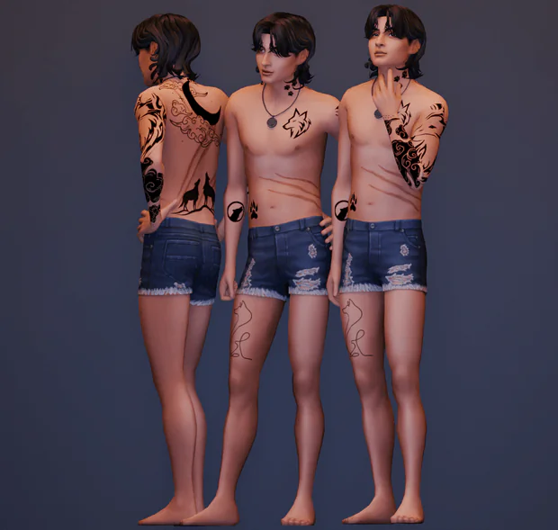 Wolf Gang Tattoo Set