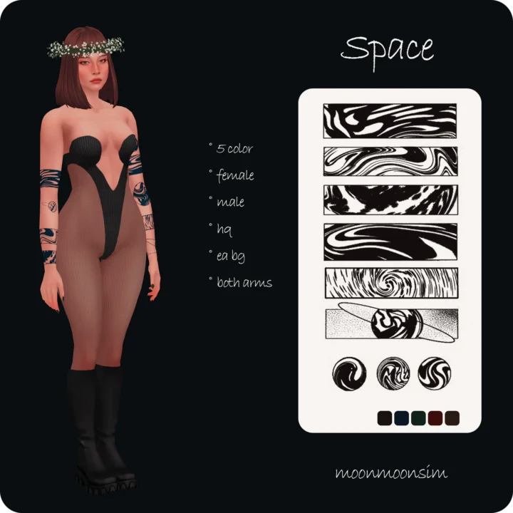 Space Tattoo Set