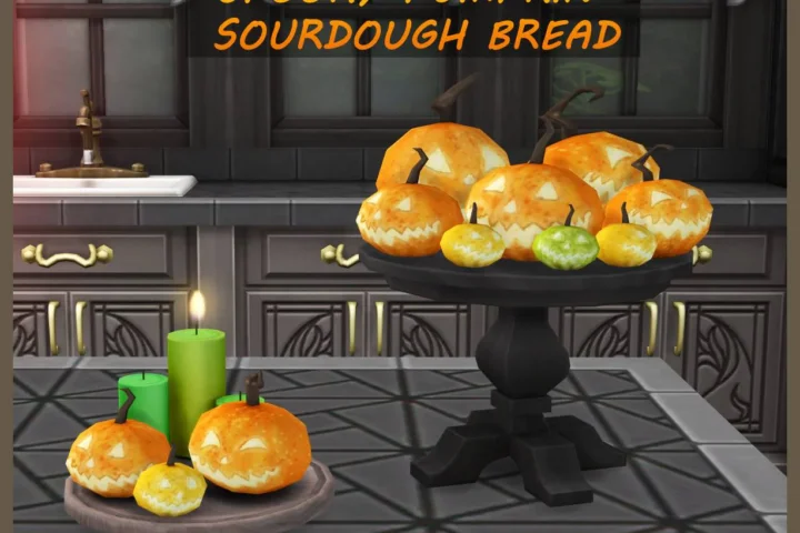 Spooky Pumpkin Sourdough Bread