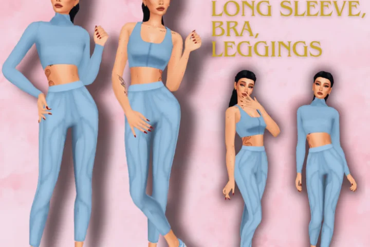 SPORTS SET BRA - LEGGINGS - LONG SLEEVE TOP