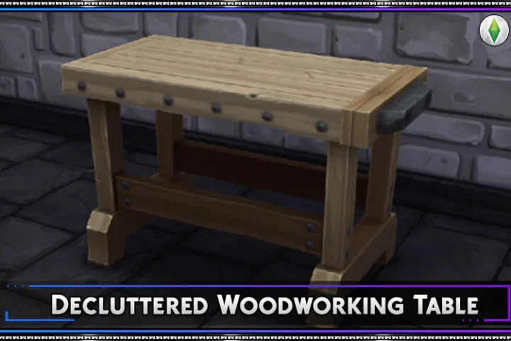 Decluttered Woodworking Table
