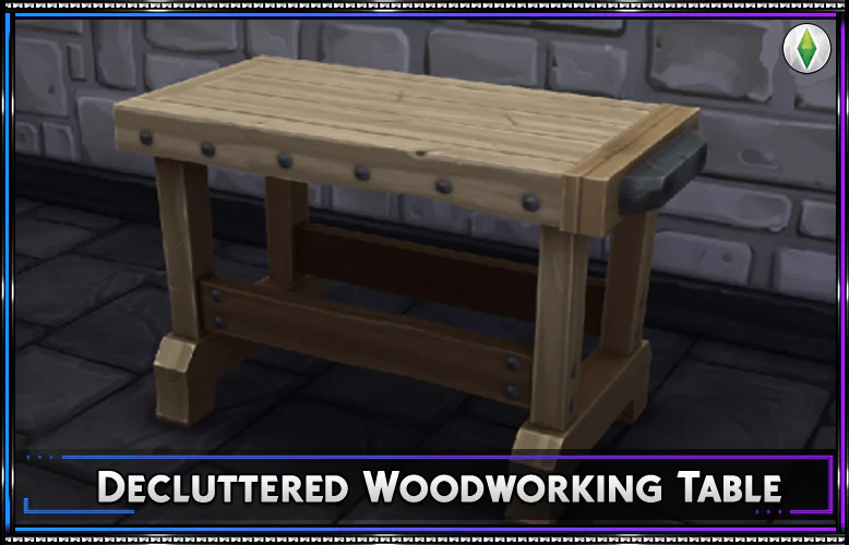Decluttered Woodworking Table