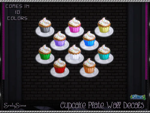 Cupcake Plate Wall Decals