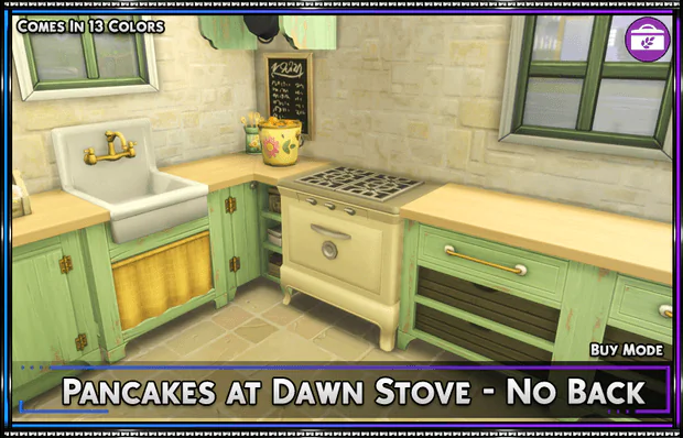 Pancakes at Dawn Stove - No Back