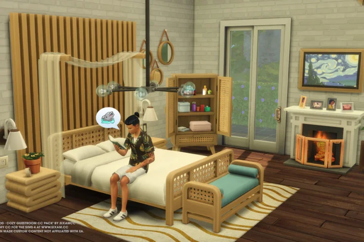 Stylish Wood - Cozy Guestroom CC Pack