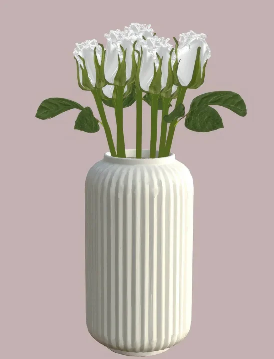 Antigue Roses in vase - set