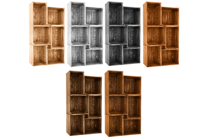 Wooden Crate Shelves