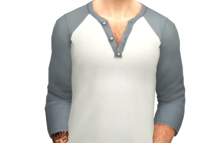 Half Sleeve Henley-Neck Raglan T-shirt 2017