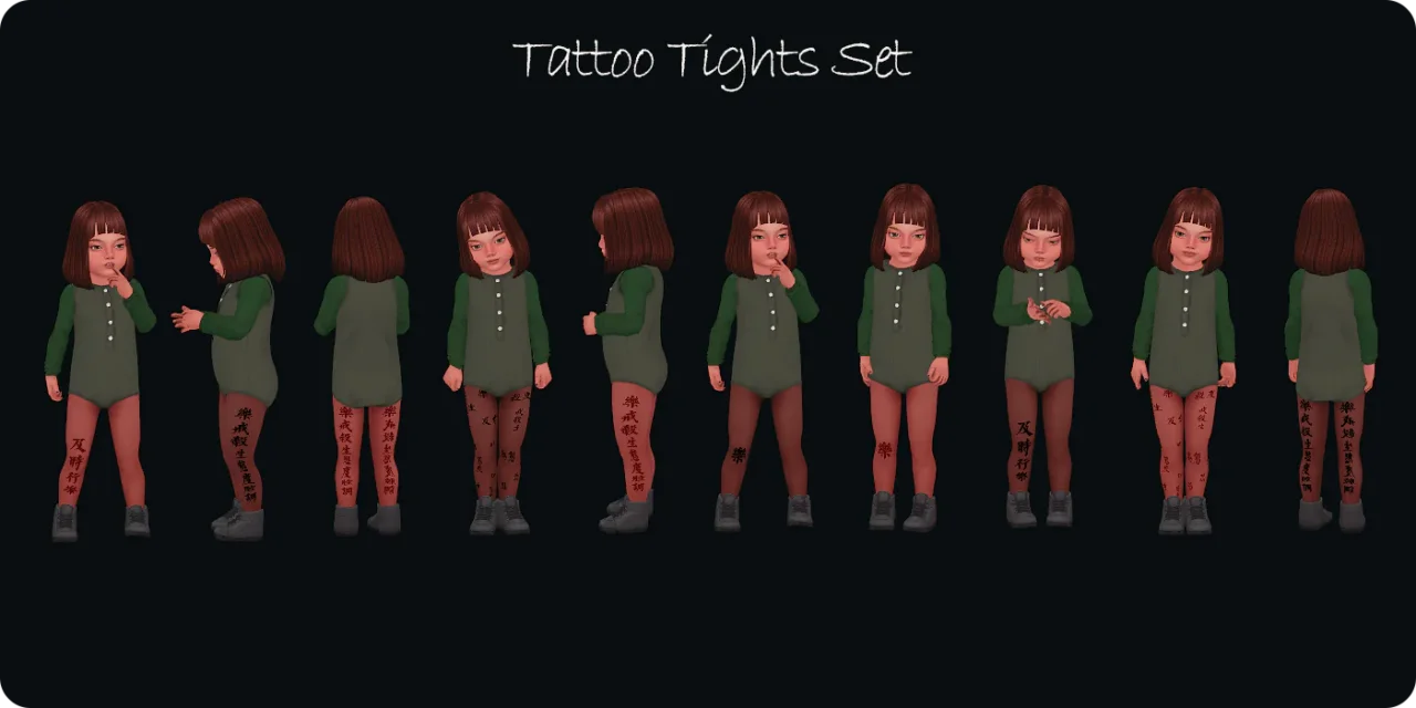 Tattoo Tights Set Toddler