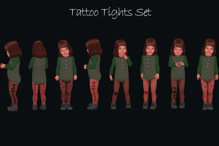 Tattoo Tights Set Toddler