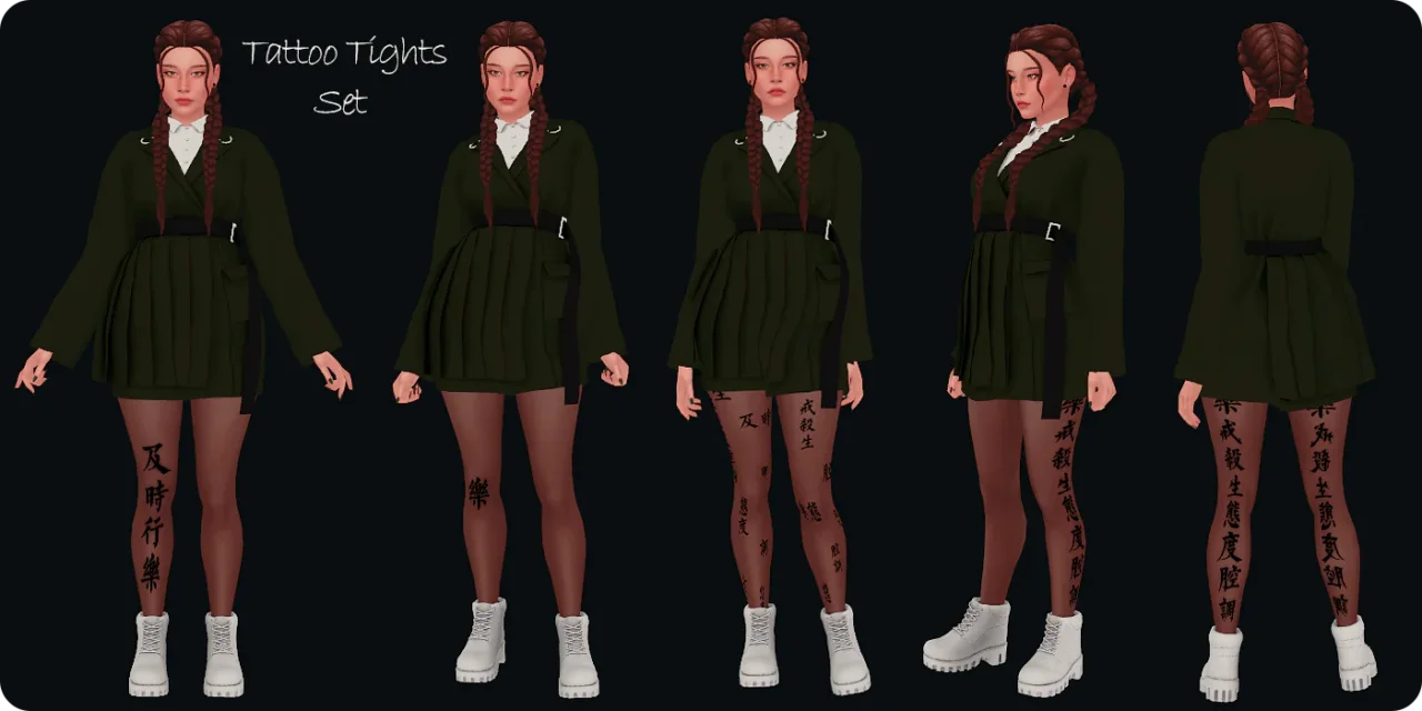 Tattoo Tights Set Adult