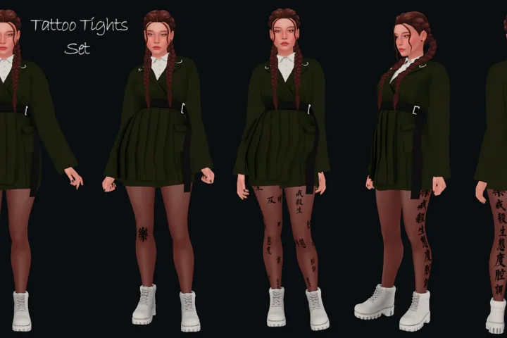 Tattoo Tights Set Adult