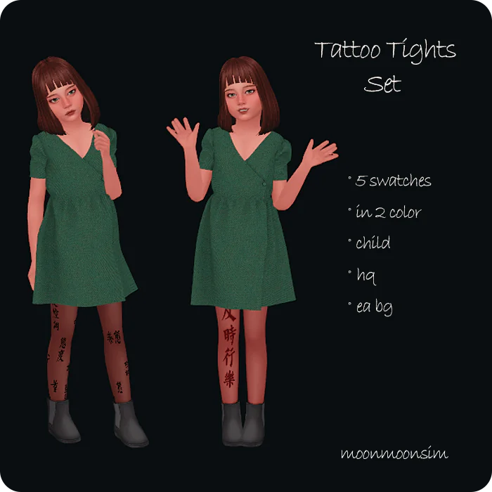Tattoo Tights Set Child