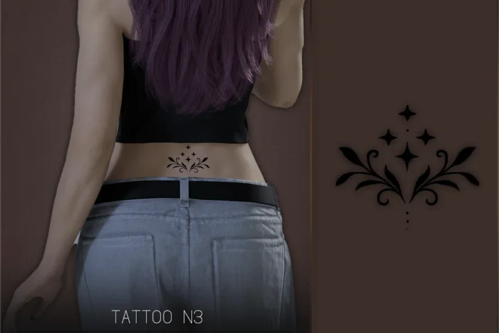 Floral Back Tattoo N3