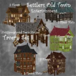 Medieval Old Town Hood Deco Houses - Tavern Set