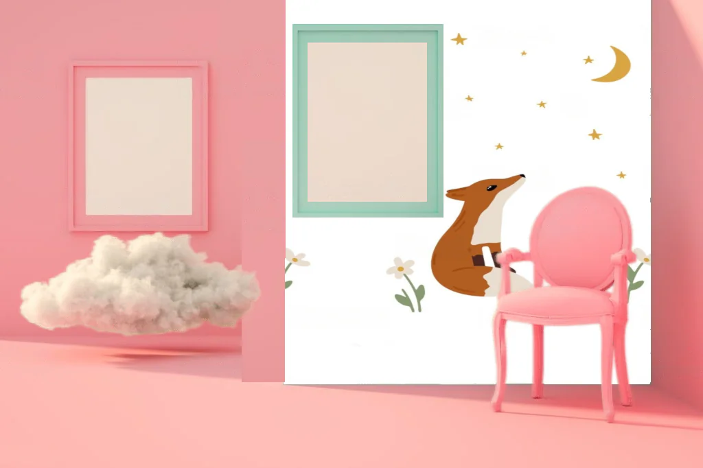Cute kids room foxy Wallpaper