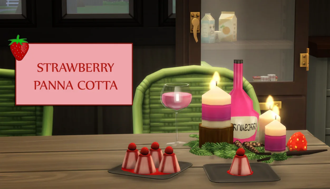 Strawberry panna cotta