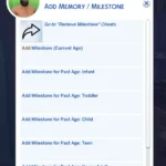 Milestone Cheats: Add / Remove Milestones + special cheats