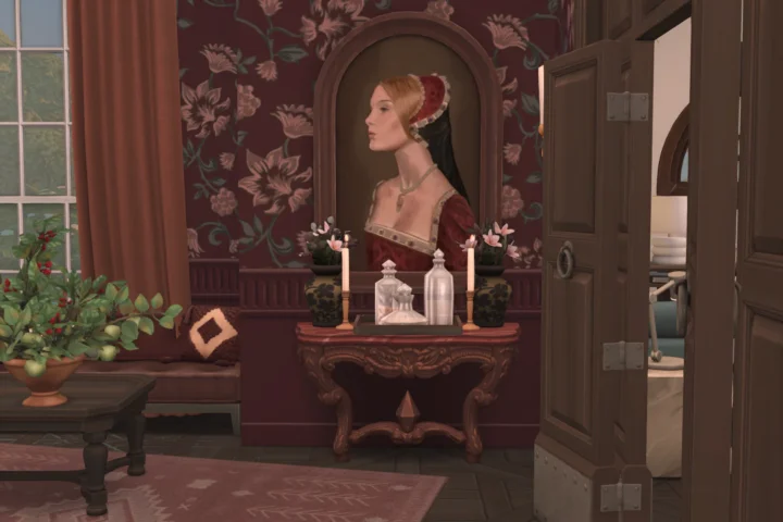 The Burgundy Living Room