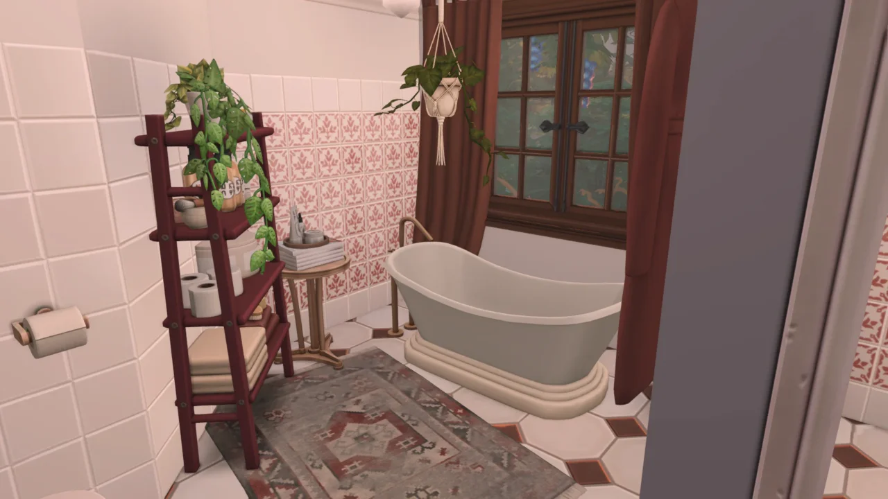 Red Tile Bathroom