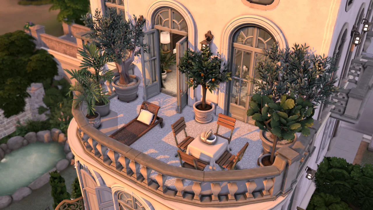 Rounded Italian balcony