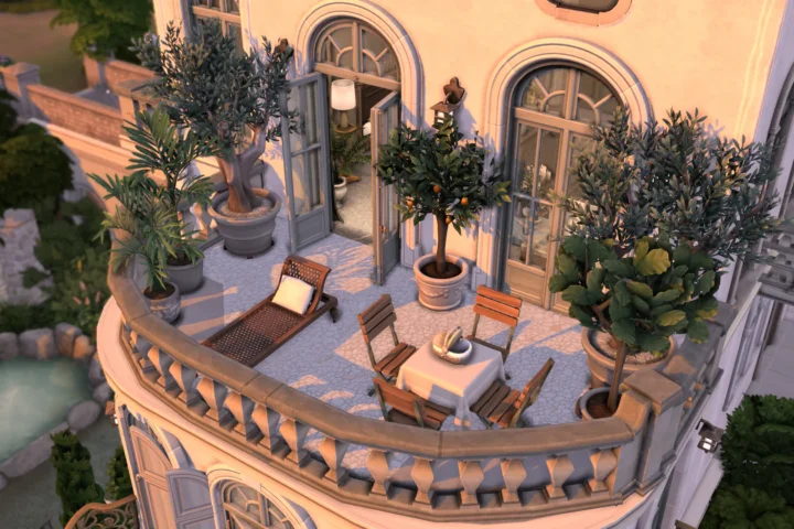 Rounded Italian balcony