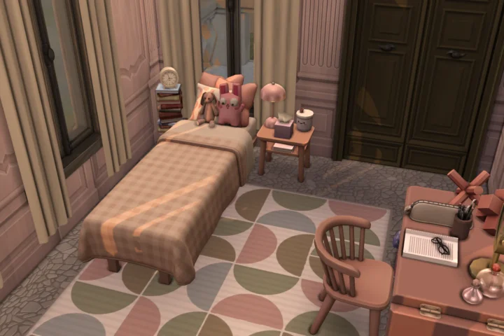 Pink "Unfold" bedroom