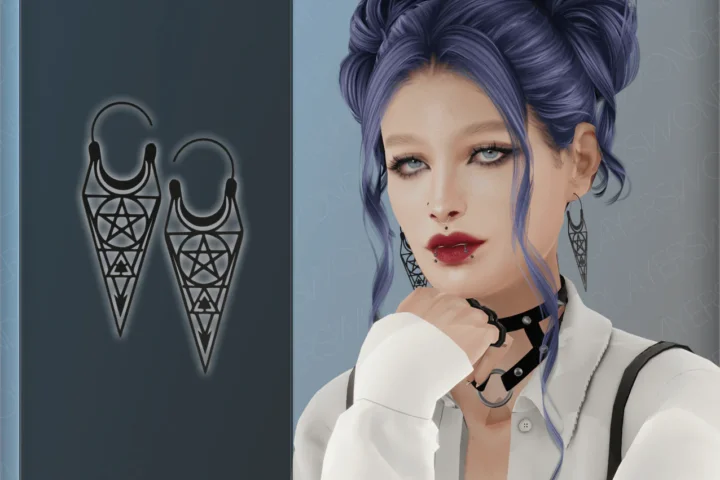 Pentagram Statement Earrings