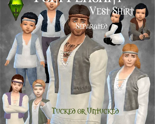 TSM Medieval Shirt Vest Separated Top