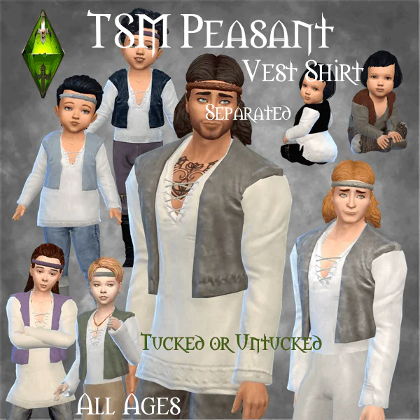 TSM Medieval Shirt Vest Separated Top