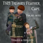 TSM Tredony Feather Cape Outfit