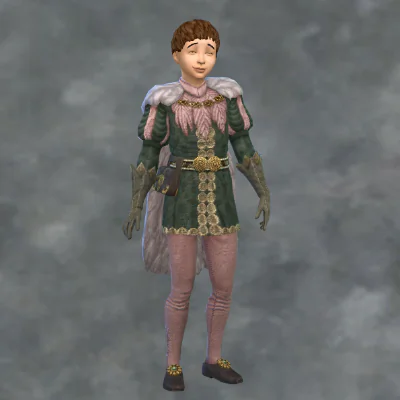 TSM Tredony Feather Cape Outfit
