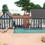 A-Frame with a pool
